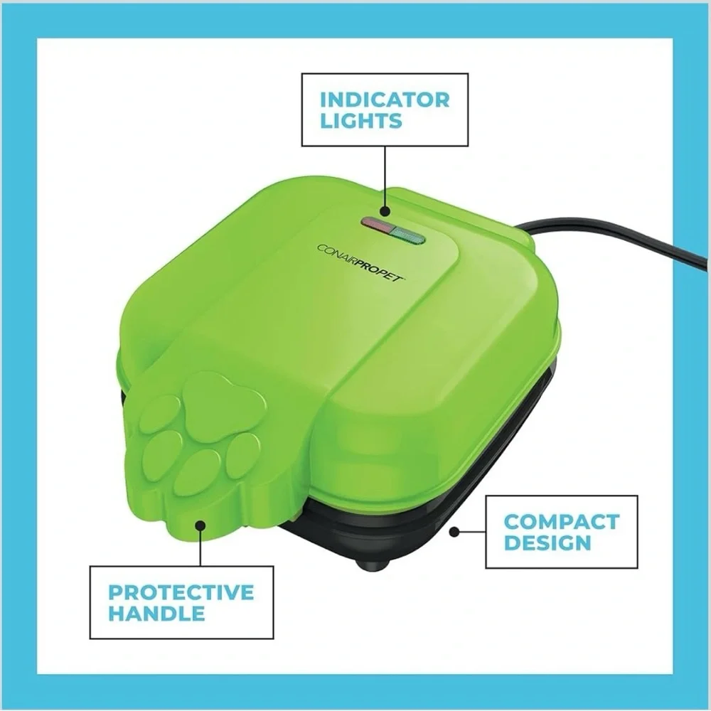 Green Dog Bone Waffle Maker